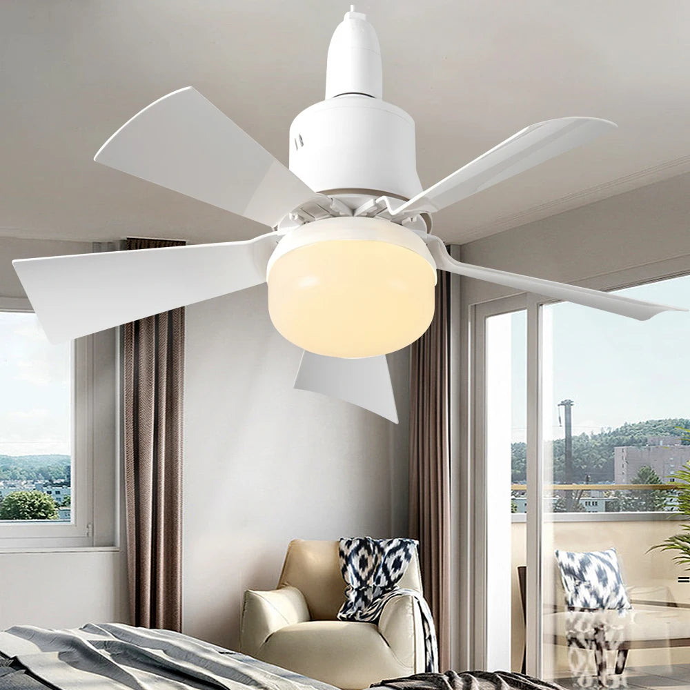 "Modern LED Ceiling Fan with Remote Control and Dimming Function - Perfect for Any Room!"