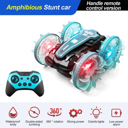 Amphibious RC Car Remote Control Stunt Car Vehicle Double-Sided Flip Driving Drift Rc Cars Outdoor Toys for Boys Children'S Gift