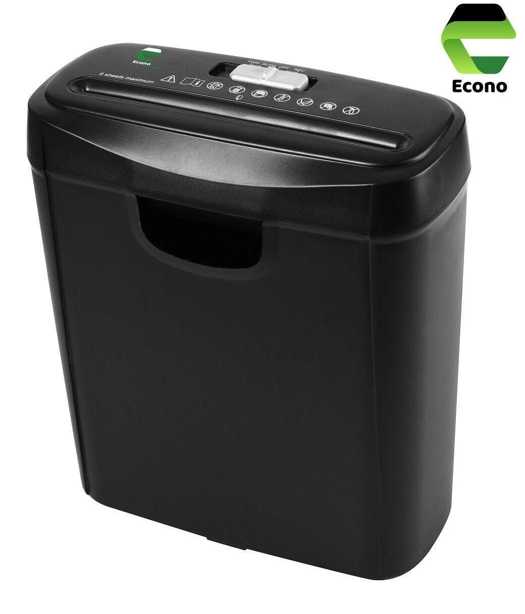 "Compact Home Office Paper Shredder - Shreds 6 Sheets at a Time, 10L Capacity"