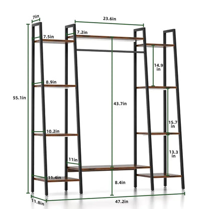 "Artistic 6-Tier Metal Plant Stand with Grow Lights - Elegant Indoor Organizer for Plants, Versatile Corner Shelf for Home and Garden"