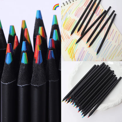 1Pcs Random 7 Colors Gradient Rainbow Colored Pencils Drawing Sketching Coloring Colour Pencils Artist Sketching Art Supplies