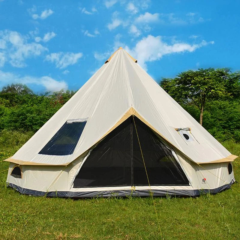 Luxury 12-Person Mongolia Yurt Camping Tent with Anti-Mosquito Protection