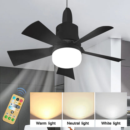 "Modern LED Ceiling Fan with Remote Control and Dimming Function - Perfect for Any Room!"