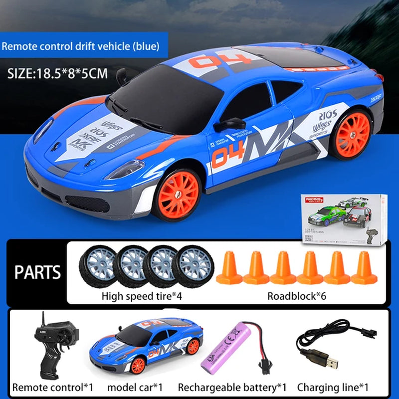 2.4G Drift Rc Cars 4WD RC Drift Car Toy Remote Control GTR Model AE86 Vehicle Car RC Racing Car Toys for Boys Children'S Gift