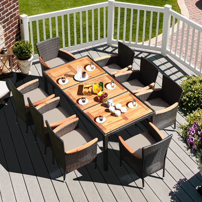 "9-Piece Outdoor Dining Set for Stylish Patio Living"