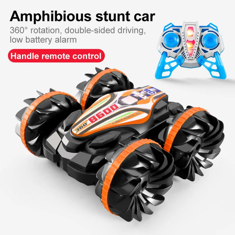 Amphibious RC Car Remote Control Stunt Car Vehicle Double-Sided Flip Driving Drift Rc Cars Outdoor Toys for Boys Children'S Gift