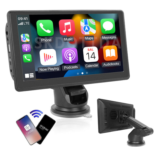 "7" Wireless Apple Carplay Android Auto GPS Car Stereo"