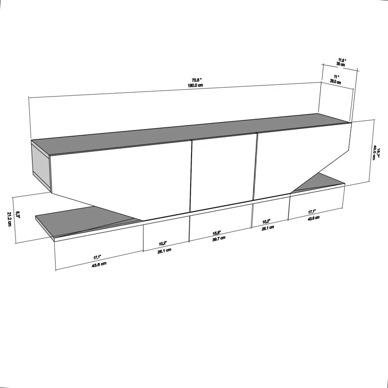 "Modern Rustic Agarita TV Stand for Large TVs"