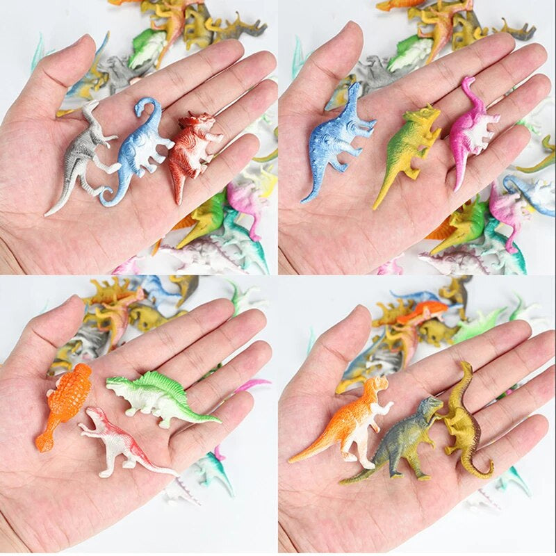 10Pcs/Lot Batch Mini Dinosaur Model Children'S Educational Toys Cute Simulation Animal Small Figures for Boy Gift for Kids Toys