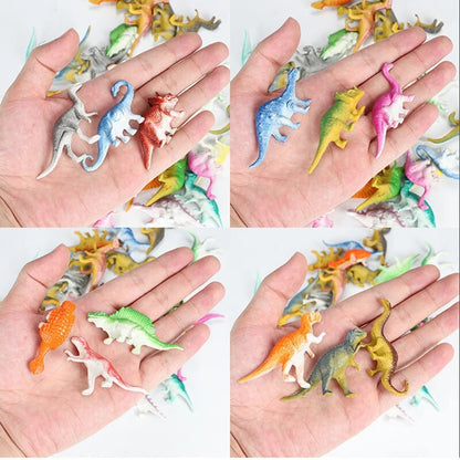 10Pcs/Lot Batch Mini Dinosaur Model Children'S Educational Toys Cute Simulation Animal Small Figures for Boy Gift for Kids Toys