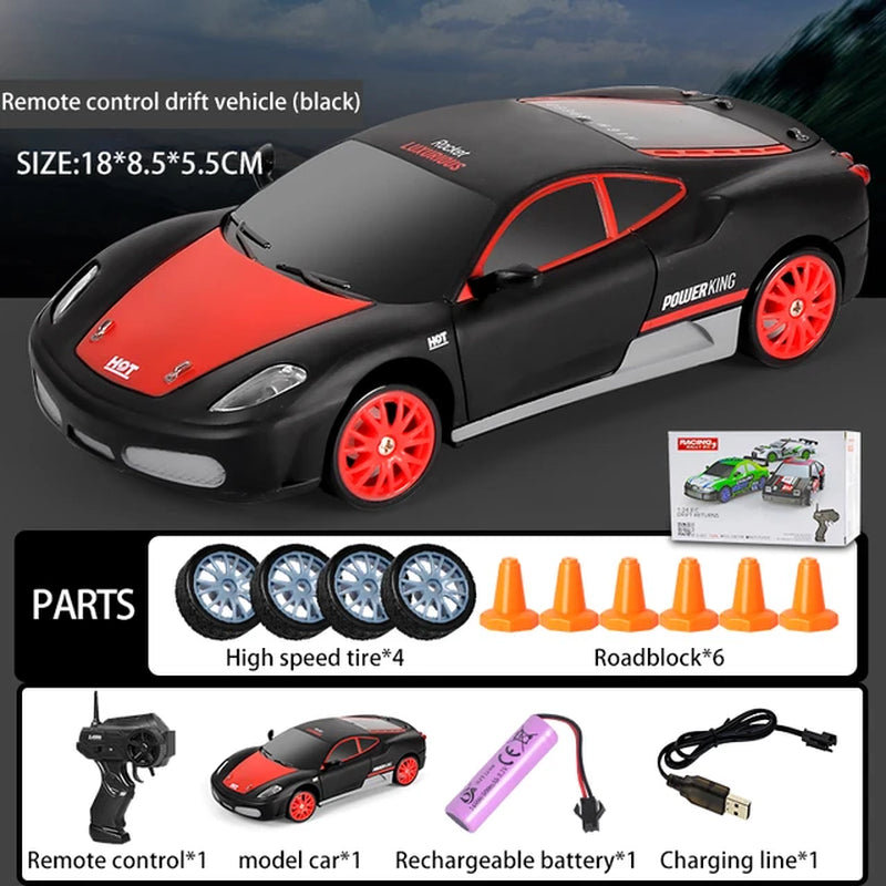 2.4G Drift Rc Cars 4WD RC Drift Car Toy Remote Control GTR Model AE86 Vehicle Car RC Racing Car Toys for Boys Children'S Gift