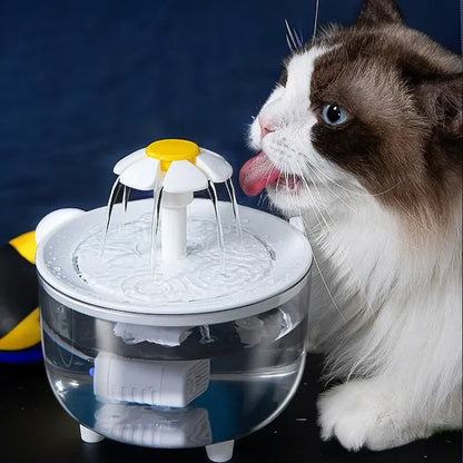 "Magical Cat Fountain: The Silent Waterfall for Furry Friends!"