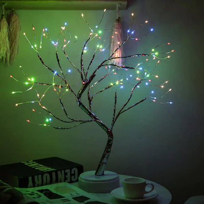 "Mini Christmas Tree Fairy Lights - Perfect Holiday Home Decor for Kids Bedrooms"