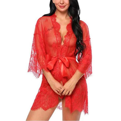 "Lace Nightdress: Women's Sexy Lingerie Sleepwear"