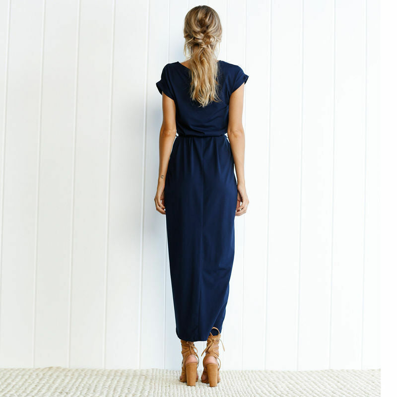 "Chic Summer Maxi Dress for Women - Sleeveless with Split Detail"