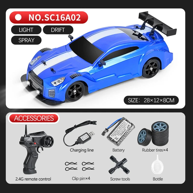 2.4G Drift Rc Cars 4WD RC Drift Car Toy Remote Control GTR Model AE86 Vehicle Car RC Racing Car Toys for Boys Children'S Gift