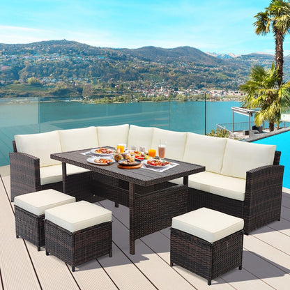 "7-Piece Wicker Patio Furniture Set for Ultimate Outdoor Relaxation"