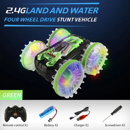 Amphibious RC Car Remote Control Stunt Car Vehicle Double-Sided Flip Driving Drift Rc Cars Outdoor Toys for Boys Children'S Gift