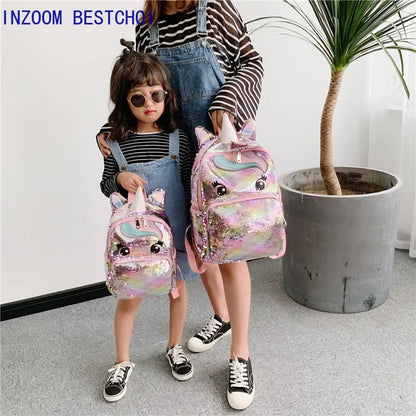 Unicorn Sequins Children'S Backpack Kids School Bags for Teenage Girls Backpack Cartoon Cute Backpacks Large Mochila Infantil