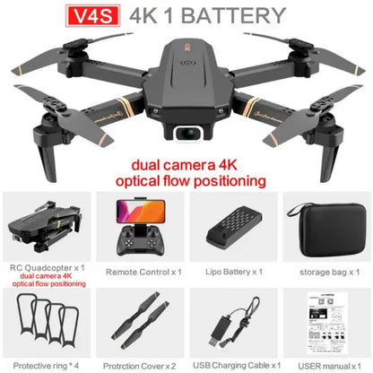 2021 NEW V4 RC Drone 4K Wide Angle Profesional Camera 4K WIFI Live Video FPV 4K/1080P Drones with Quadrocopter Dron Toys