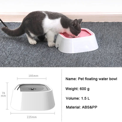 "Magical Floating Dog Bowl: Because Wet Mouths Are So Last Season! Cat-Proof, Slow-Flow, Anti-Overflow, and Holds Enough Water to Bathe a Poodle!"