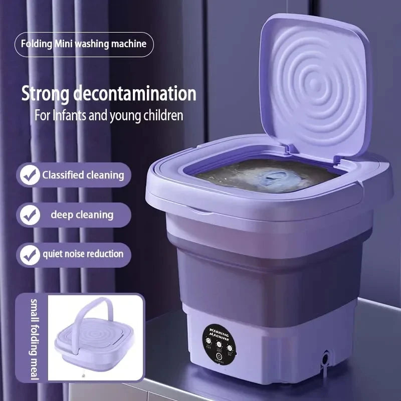 "Compact 8L Portable Washing Machine: Perfect for Home Laundry Needs!"