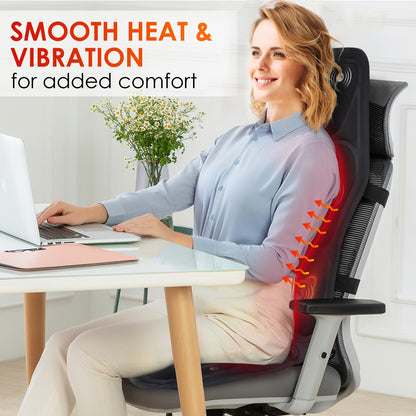 "Portable Electric Heating Back Massager for Pain Relief - Perfect for Car, Office, and Home Use"