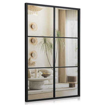 "Modern Metal Frame Wall Mirror - Large Rectangle"