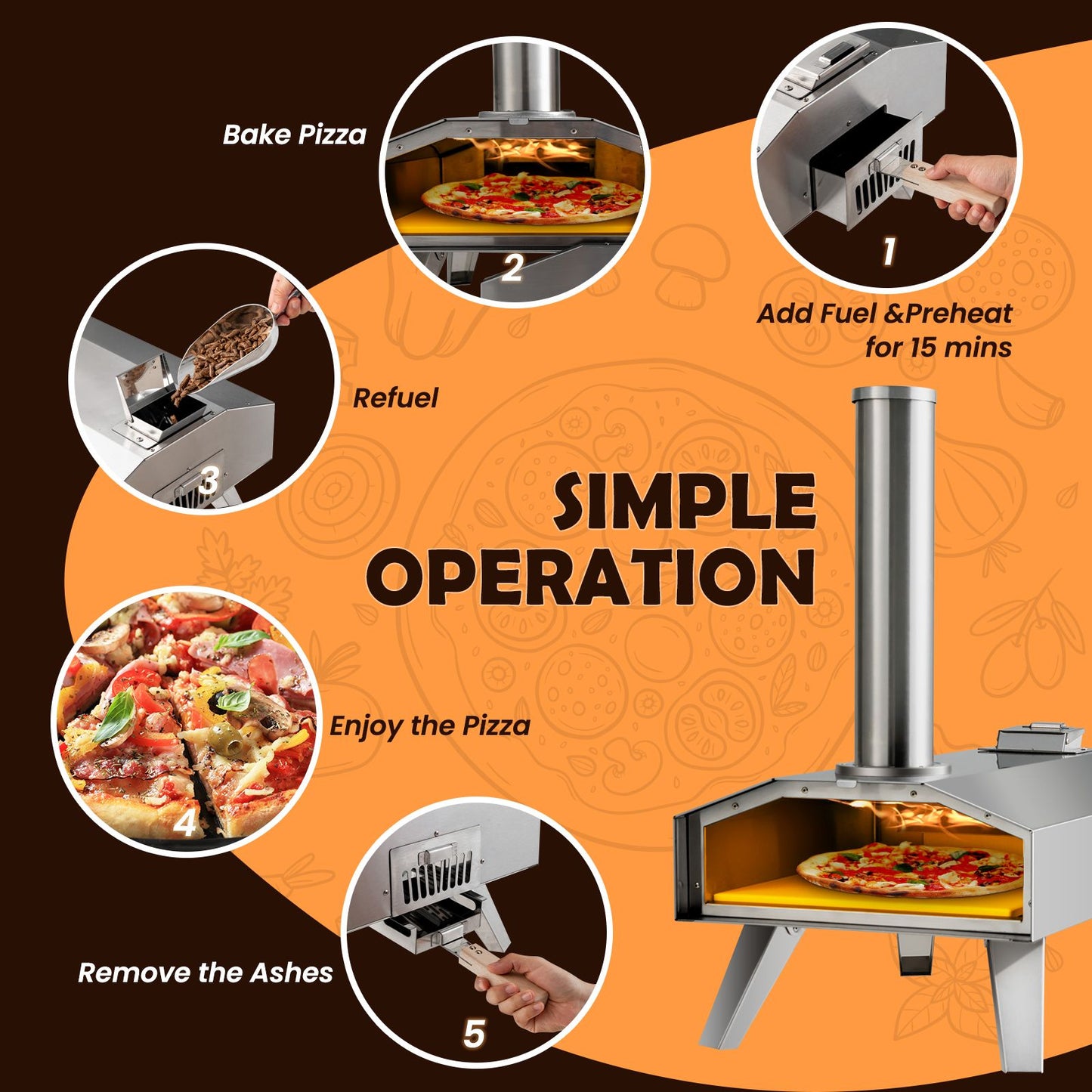 "Portable Stainless Steel Pizza Oven: Perfect for Outdoor Adventures!"