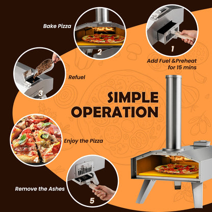 "Portable Stainless Steel Pizza Oven: Perfect for Outdoor Adventures!"