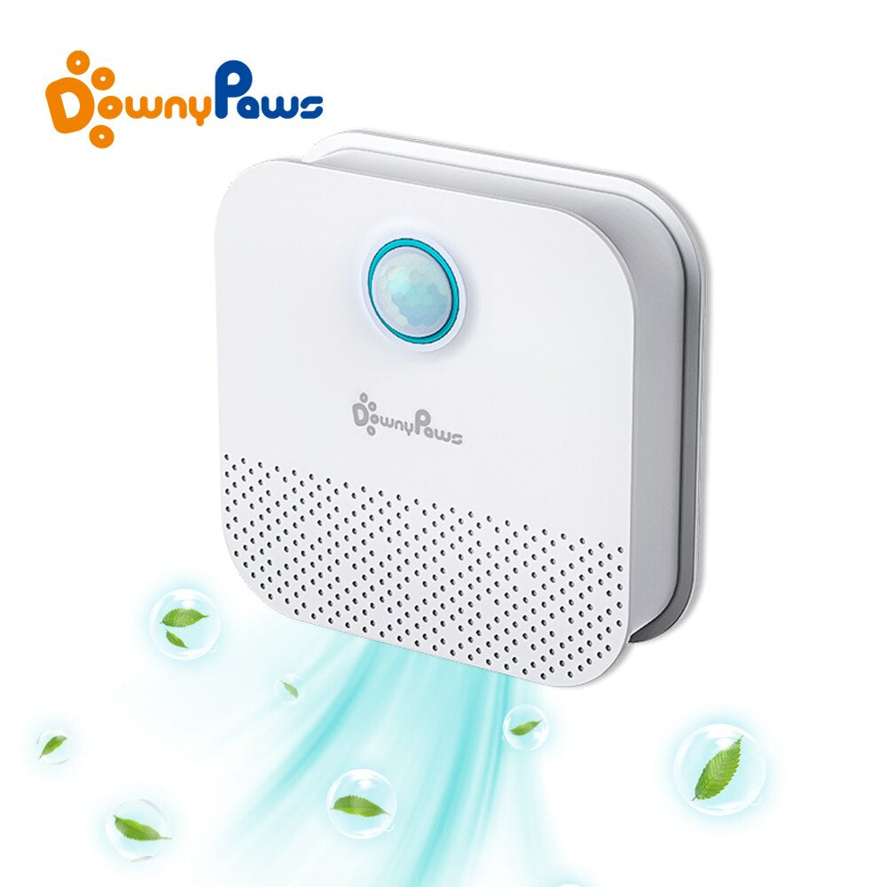 "Downypaws 4000Mah Smart Cat Odor Purifier: Because Even Cats Deserve Fresh Air in Their Bathroom!"