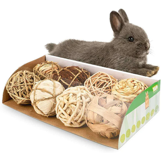 "Tiny Critters Rollin' Around - Grass Balls for Rabbits, Hamsters, Birds, and Parrots!"