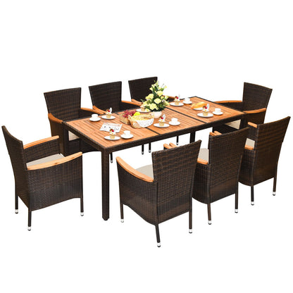 "9-Piece Outdoor Dining Set for Stylish Patio Living"