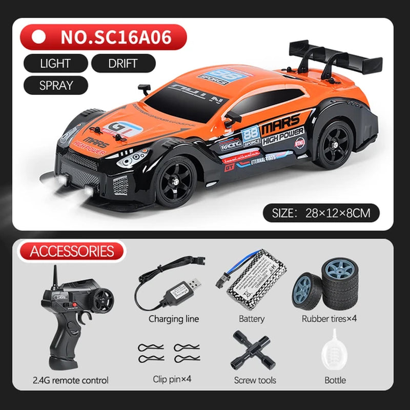 2.4G Drift Rc Cars 4WD RC Drift Car Toy Remote Control GTR Model AE86 Vehicle Car RC Racing Car Toys for Boys Children'S Gift