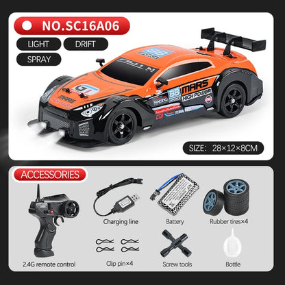 2.4G Drift Rc Cars 4WD RC Drift Car Toy Remote Control GTR Model AE86 Vehicle Car RC Racing Car Toys for Boys Children'S Gift