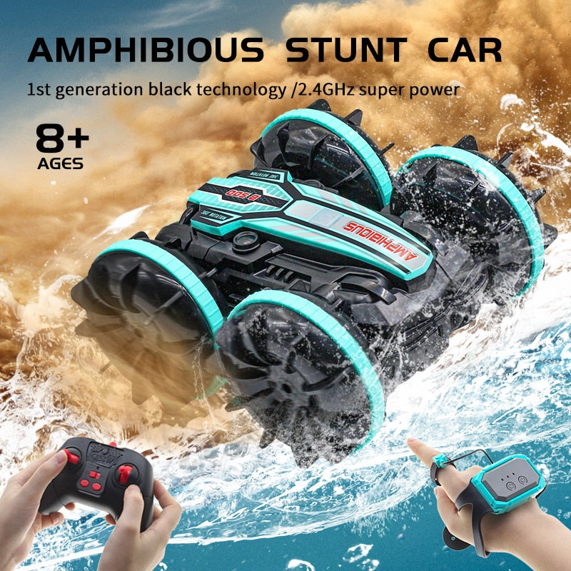 Amphibious RC Car Remote Control Stunt Car Vehicle Double-Sided Flip Driving Drift Rc Cars Outdoor Toys for Boys Children'S Gift