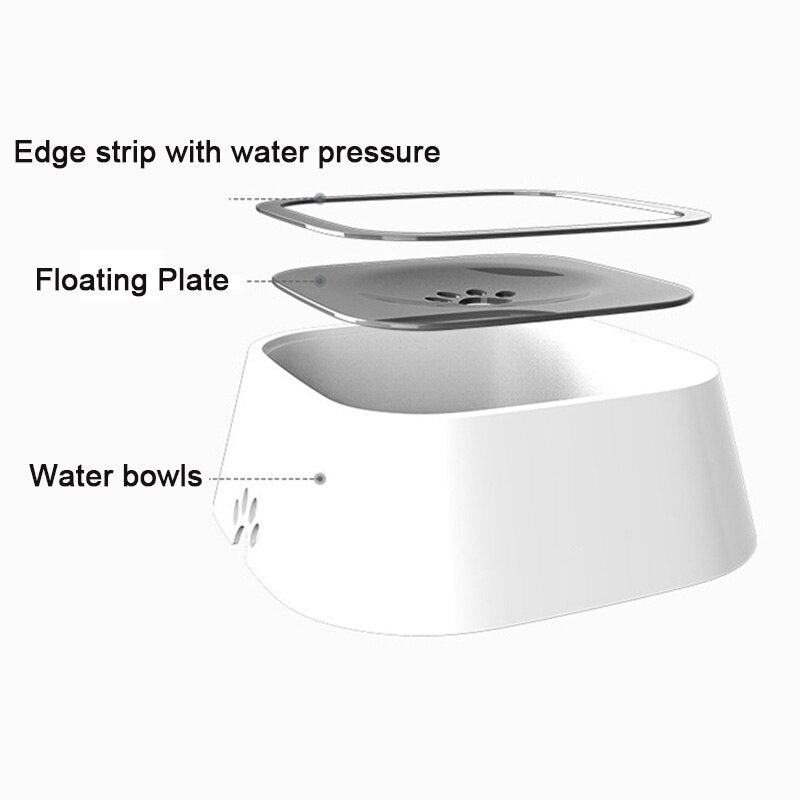 "Magical Floating Dog Bowl: Because Wet Mouths Are So Last Season! Cat-Proof, Slow-Flow, Anti-Overflow, and Holds Enough Water to Bathe a Poodle!"