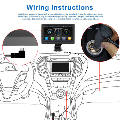 "7" Wireless Apple Carplay Android Auto GPS Car Stereo"