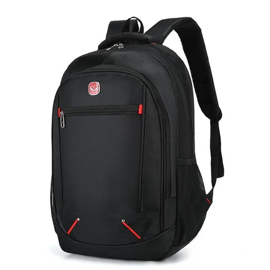 "Large-Capacity Oxford School Backpack for Men - Multi-Functional Solid Color Casual Bag"