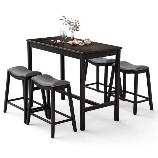 "Compact Kitchen Table Set with 4 Stools - Perfect for Small Spaces"