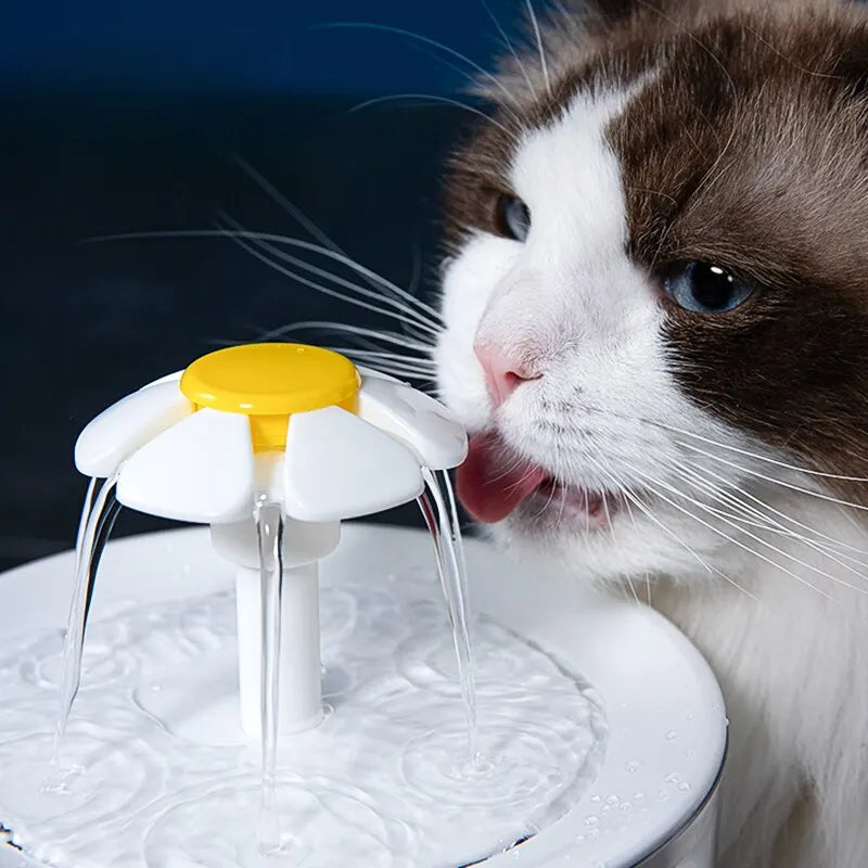 "Magical Cat Fountain: The Silent Waterfall for Furry Friends!"