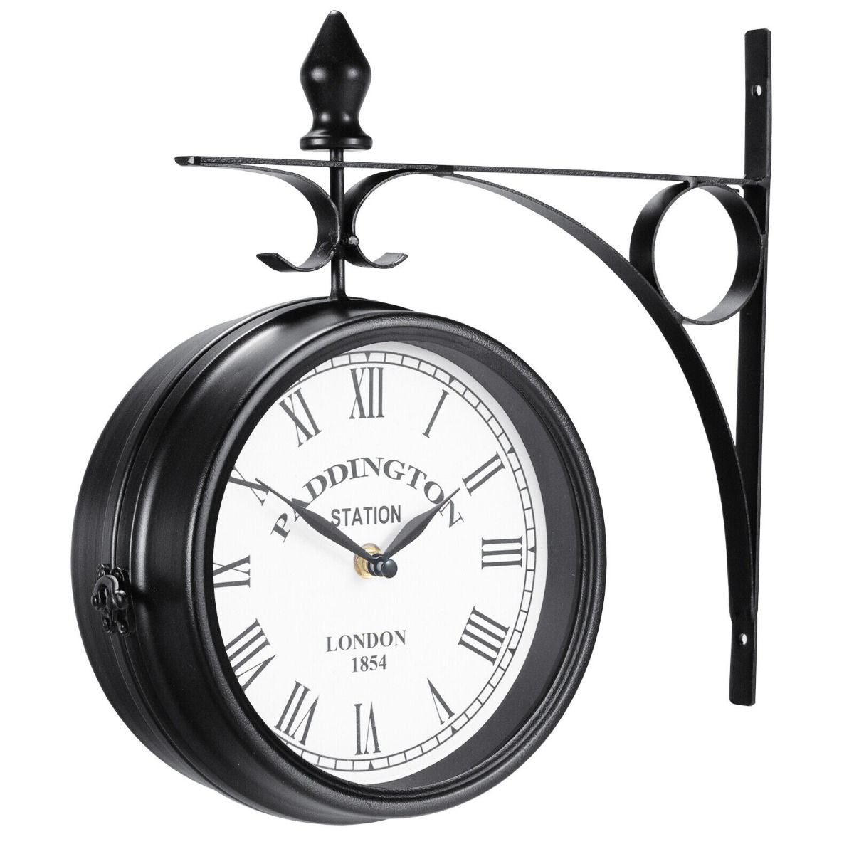 "Rustic Double-Sided Wall Clock - Perfect for Indoor and Outdoor Décor"