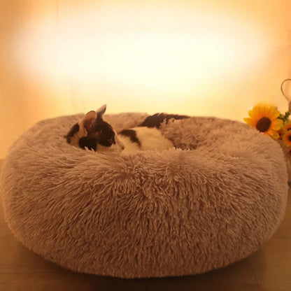 The Fluffy Winter Wonderland Dog and Cat Snuggle Bed - Because Furry Friends Deserve a Comfy Christmas too!