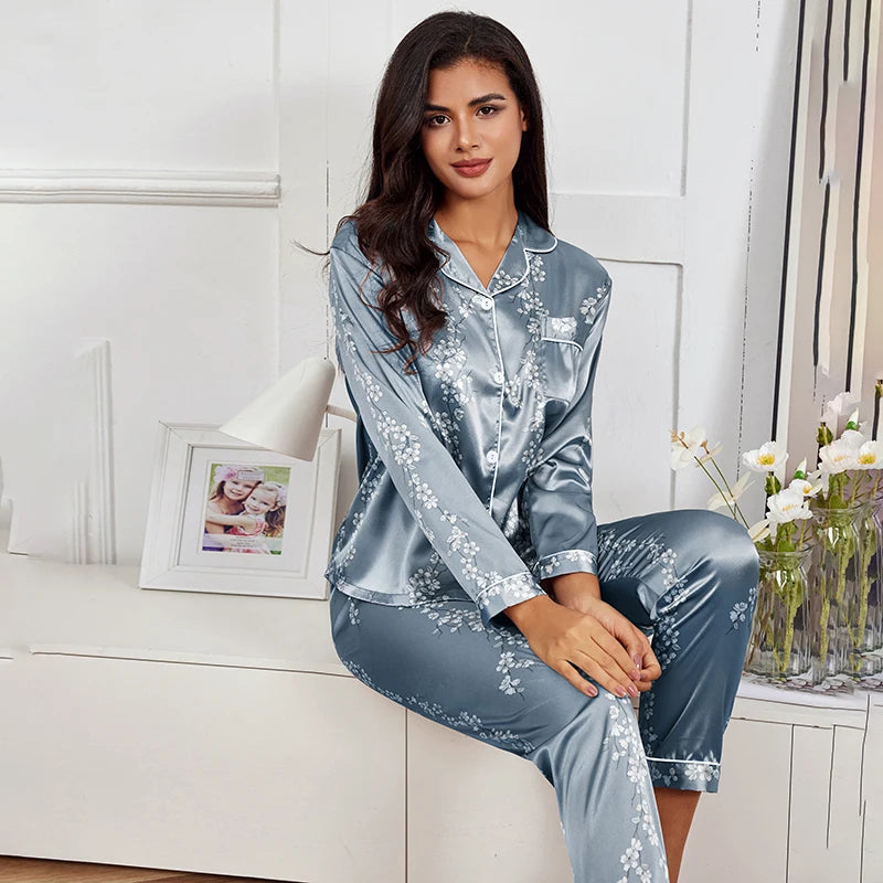 Cozy Button-Down Pajama Set for Women