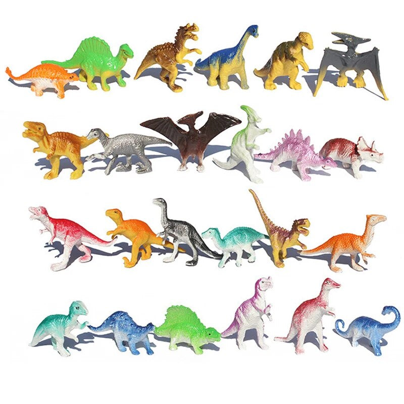 10Pcs/Lot Batch Mini Dinosaur Model Children'S Educational Toys Cute Simulation Animal Small Figures for Boy Gift for Kids Toys