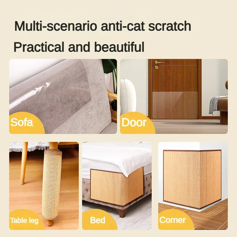 "Ultimate Cat Couch Defender: Scratch Pad, Nail Fixer, and Toy All in One!"