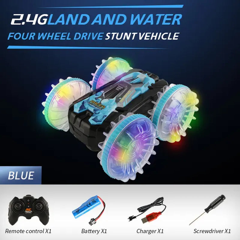 Amphibious RC Car Remote Control Stunt Car Vehicle Double-Sided Flip Driving Drift Rc Cars Outdoor Toys for Boys Children'S Gift