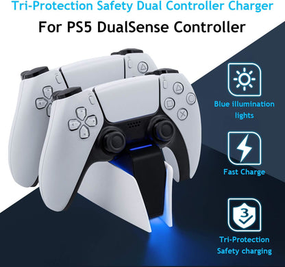 "PS5 Dualsense Controller Charging Station by Mcbazel - Dual USB Charger"