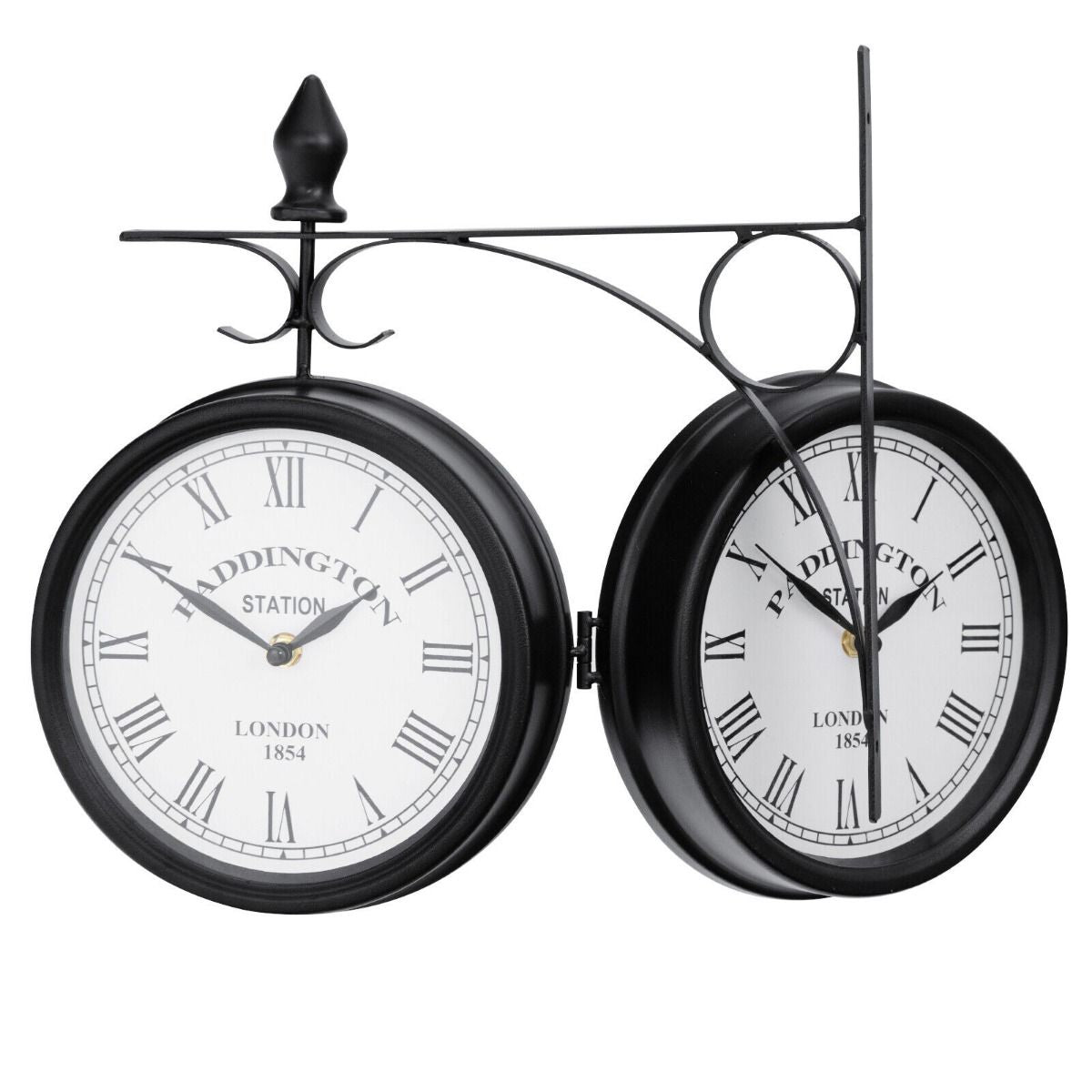 "Rustic Double-Sided Wall Clock - Perfect for Indoor and Outdoor Décor"