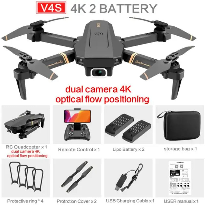 2021 NEW V4 RC Drone 4K Wide Angle Profesional Camera 4K WIFI Live Video FPV 4K/1080P Drones with Quadrocopter Dron Toys